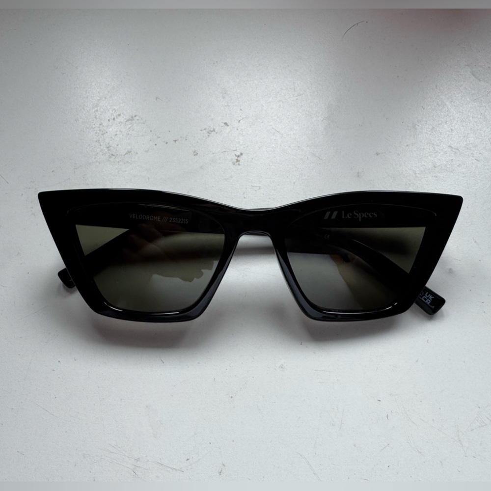 Le Specs Black Rectangular Sunglasses women